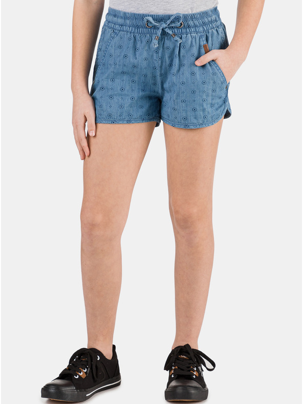 Sam 73 Modre dekliške kratke hlače iz džinsa z vzorcem SAM 73