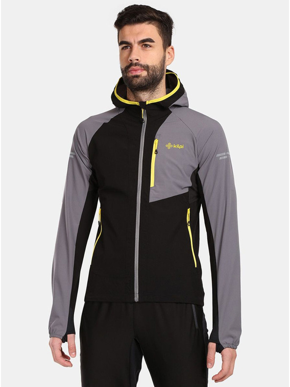 Kilpi Sivo-črna moška tekaška jakna Kilpi BALEO-M