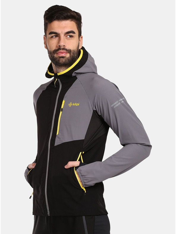 Kilpi Sivo-črna moška tekaška jakna Kilpi BALEO-M