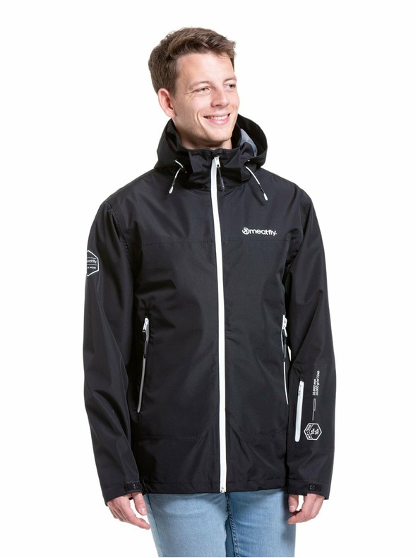 Meatfly Meatfly moška hardshell jakna Bryce Black Ripstop | Črna | Velikost