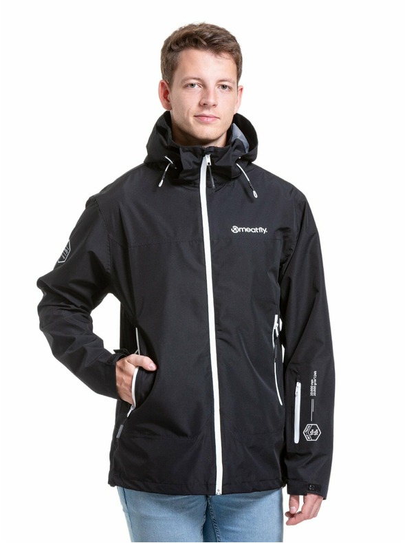 Meatfly Meatfly moška hardshell jakna Bryce Black Ripstop | Črna | Velikost