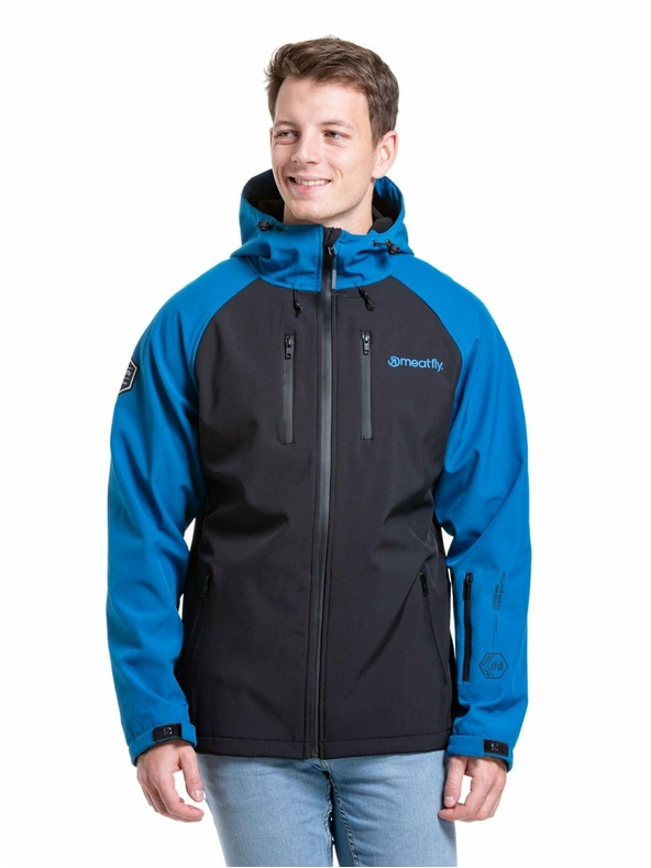 Meatfly Meatfly moška softshell jakna Rasmussen Ocean Blue/Black | Črna | Velikost