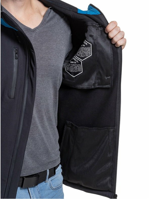 Meatfly Meatfly moška softshell jakna Rasmussen Ocean Blue/Black | Črna | Velikost