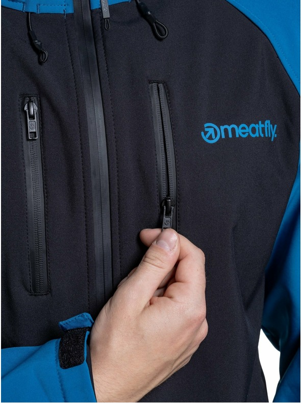 Meatfly Meatfly moška softshell jakna Rasmussen Ocean Blue/Black | Črna | Velikost