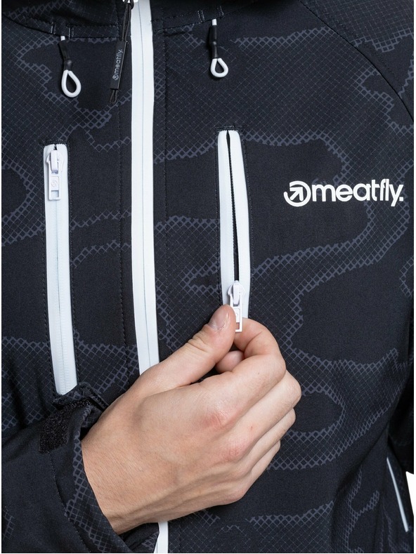 Meatfly Meatfly moška softshell jakna Rasmussen Morph Black | Črna | Velikost