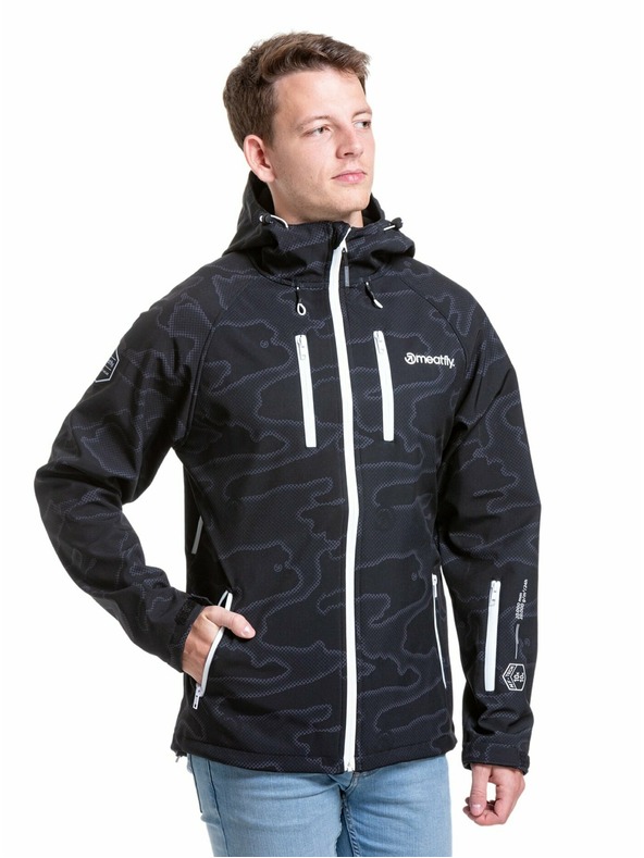 Meatfly Meatfly moška softshell jakna Rasmussen Morph Black | Črna | Velikost