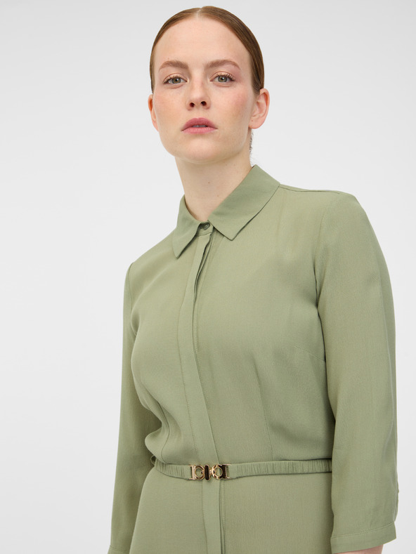 Orsay Kaki ženska srajčna midi obleka ORSAY