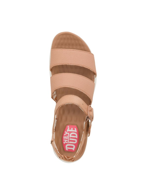 Hey Dude Ženske rožnate platformne sandale Hey Dude