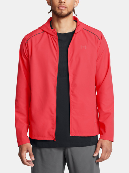 Under Armour Moška jakna  Under Armour UA Launch Hooded Jacket-RED