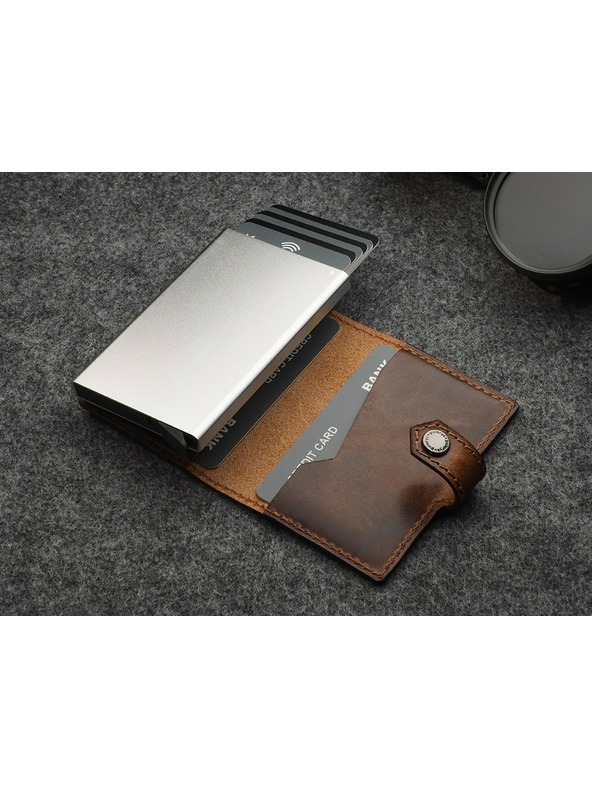 Pularys Pularys moška usnjena denarnica Easy rjava 210331007