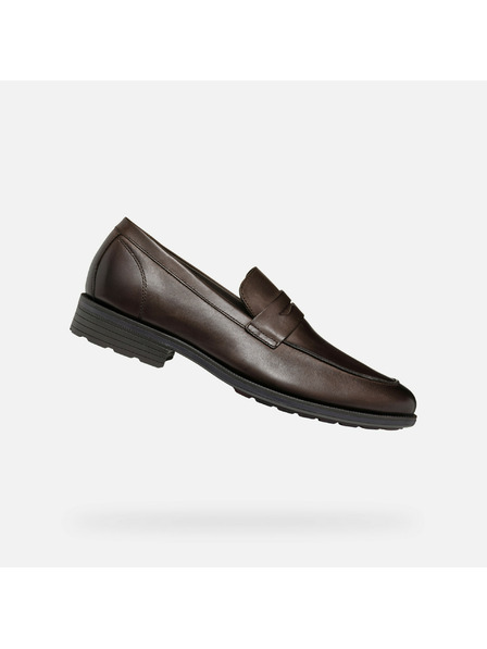 Geox Temno rjavi moški mokasini Geox Walk Pleasure F