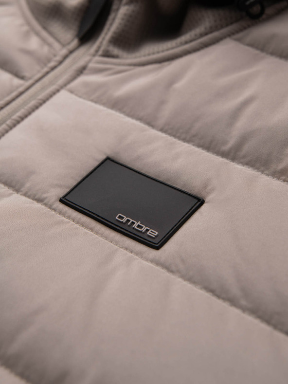 Ombre Clothing Moška lahka barvna športna jakna s flisom Ombre Clothing