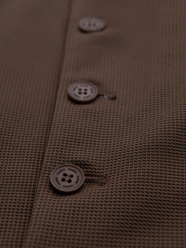 Ombre Clothing Moška strukturirana pletena telovnik po meri z zavihki Ombre Clothing