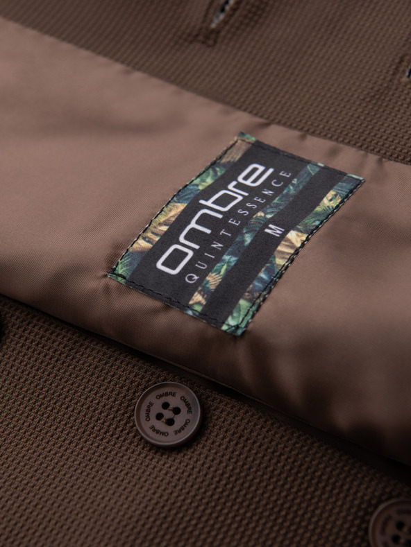 Ombre Clothing Moška strukturirana pletena telovnik po meri z zavihki Ombre Clothing