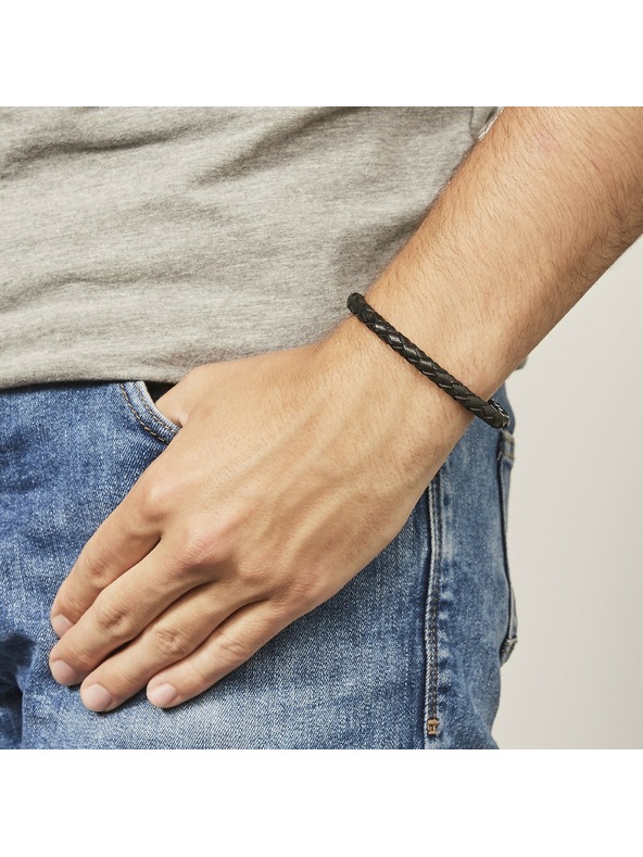 Fossil Moška usnjena zapestnica Fossil JF00510797