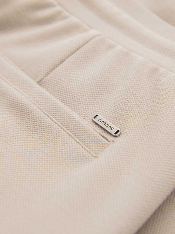 Ombre Clothing Moške pletene kratke hlače z zavihani hlačnicami Ombre Clothing