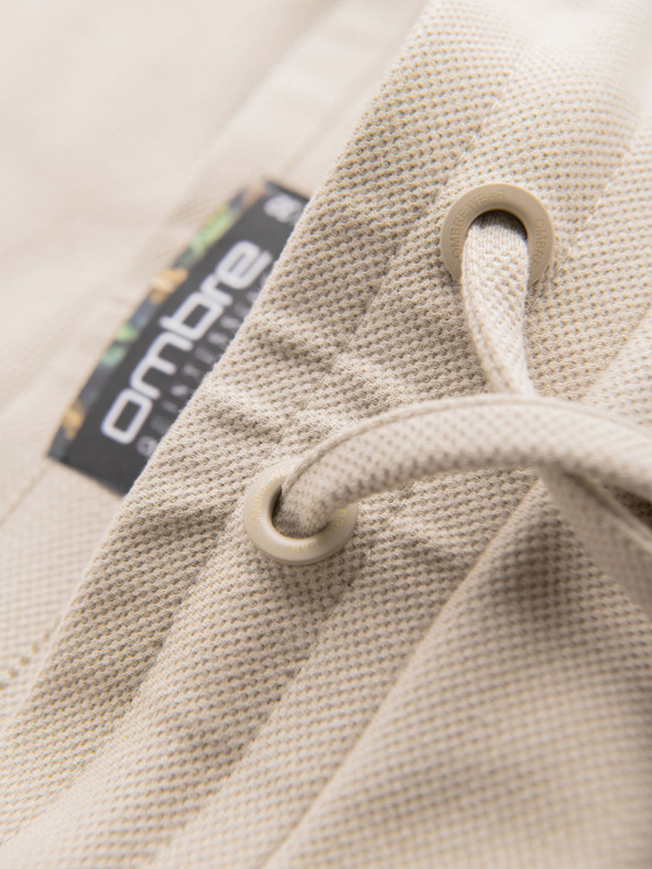 Ombre Clothing Moške pletene kratke hlače z zavihani hlačnicami Ombre Clothing