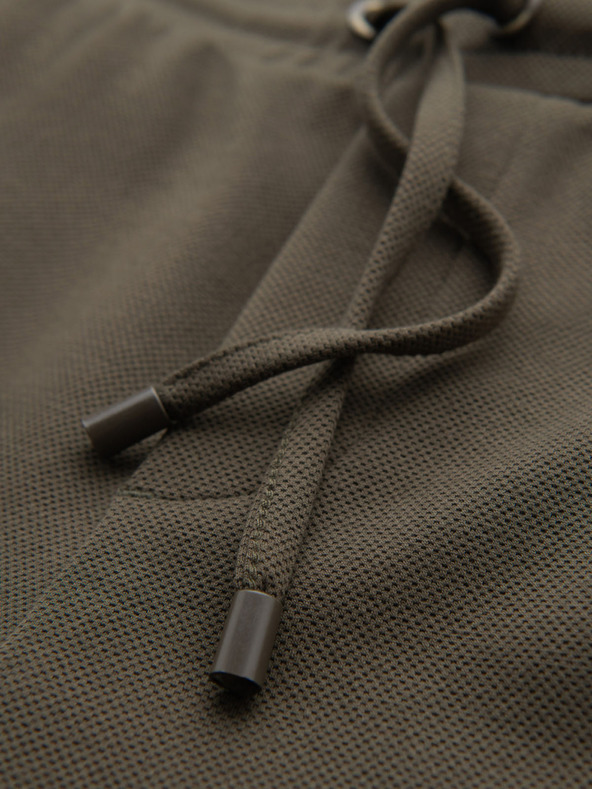 Ombre Clothing Moške pletene kratke hlače z zavihani hlačnicami Ombre Clothing