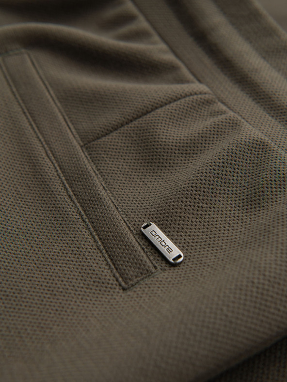 Ombre Clothing Moške pletene kratke hlače z zavihani hlačnicami Ombre Clothing