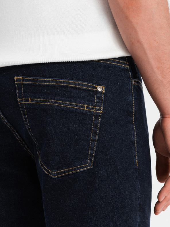 Ombre Clothing Moške jeans kratke hlače z zavihani hlačnicami Ombre Clothing