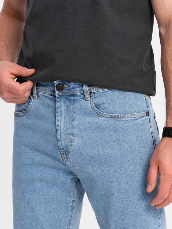 Ombre Clothing Moške jeans kratke hlače z zavihani hlačnicami Ombre Clothing