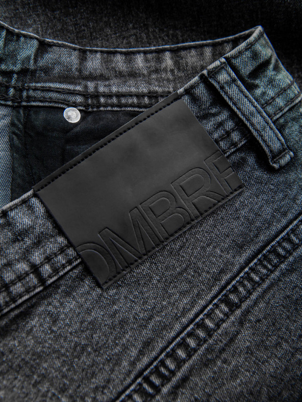 Ombre Clothing Moške jeans kratke hlače z zavihani hlačnicami Ombre Clothing