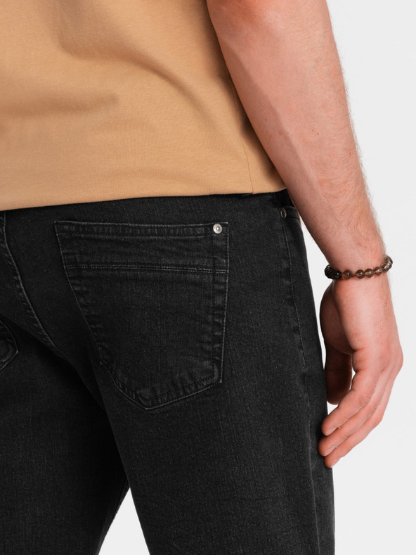 Ombre Clothing Moške jeans kratke hlače z zavihani hlačnicami Ombre Clothing