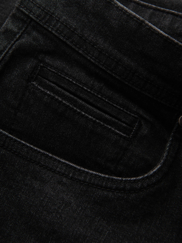 Ombre Clothing Moške jeans kratke hlače z zavihani hlačnicami Ombre Clothing