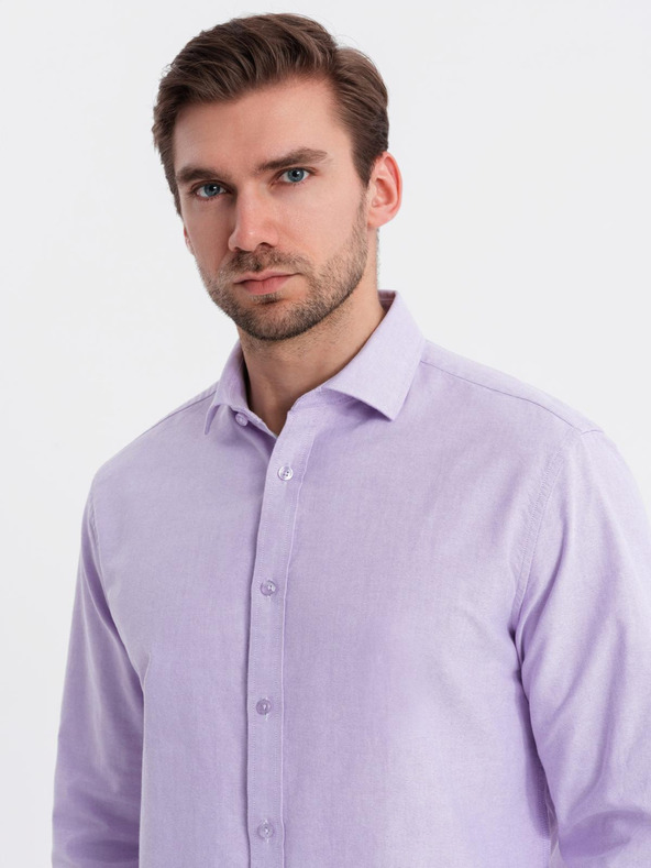 Ombre Clothing Moška bombažna srajca oxford v pastelnih barvah Ombre Clothing