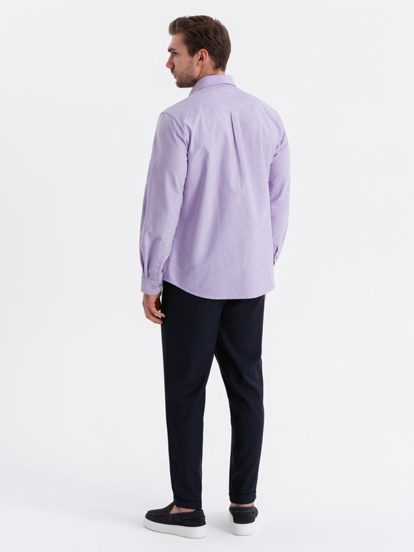 Ombre Clothing Moška bombažna srajca oxford v pastelnih barvah Ombre Clothing