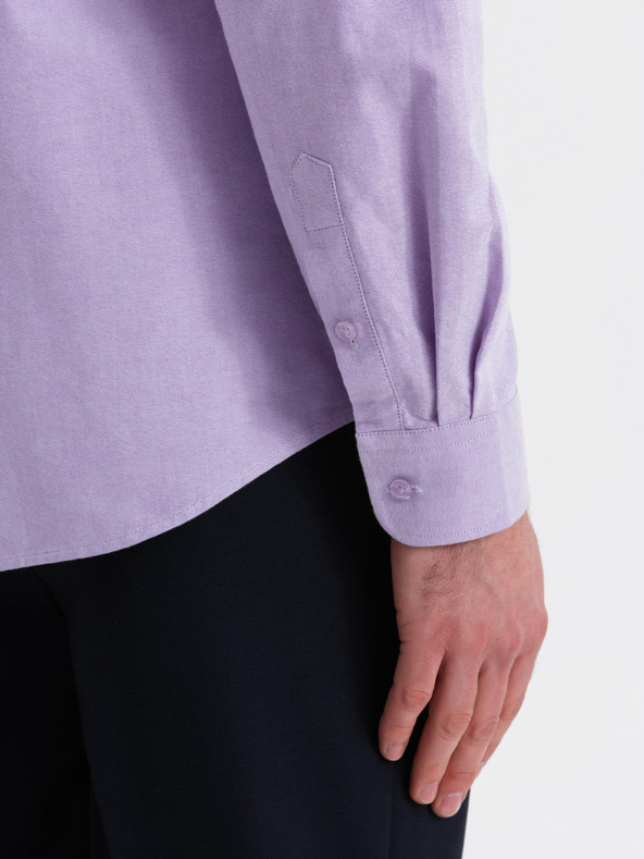 Ombre Clothing Moška bombažna srajca oxford v pastelnih barvah Ombre Clothing