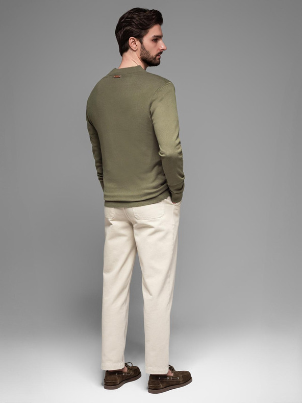 Ombre Clothing Moški pleteni pulover s strukturiranimi pikami Ombre Clothing