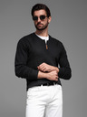 Ombre Clothing Moški pleteni pulover s strukturiranimi pikami Ombre Clothing