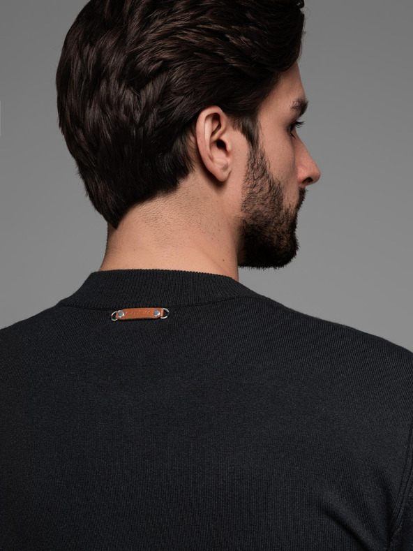 Ombre Clothing Moški pleteni pulover s strukturiranimi pikami Ombre Clothing