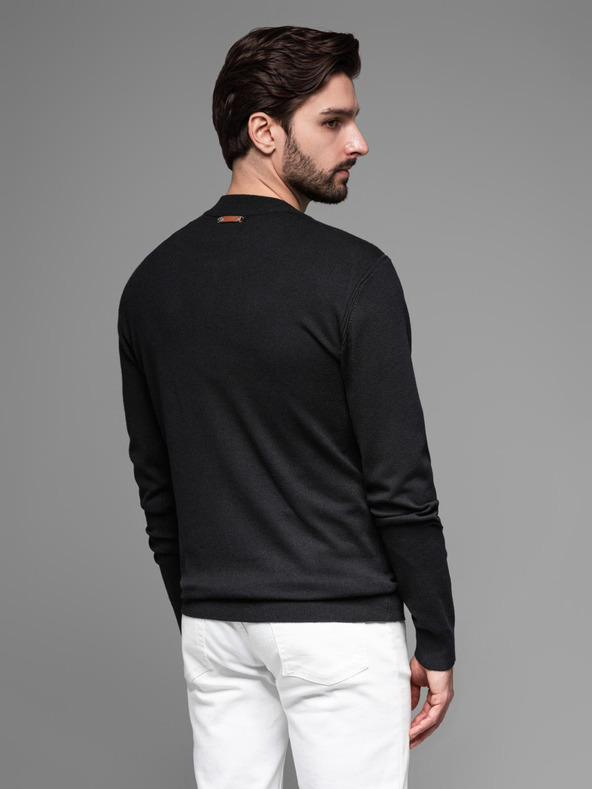 Ombre Clothing Moški pleteni pulover s strukturiranimi pikami Ombre Clothing