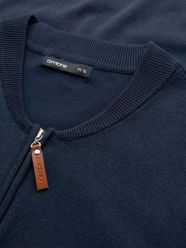 Ombre Clothing Moški pleteni pulover s strukturiranimi pikami Ombre Clothing