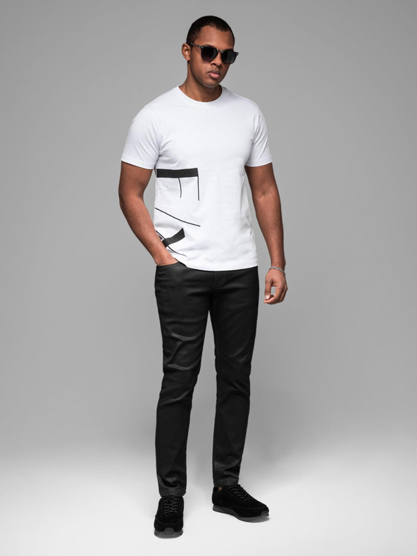 Ombre Clothing Moška majica iz bombažnega džerzeja z velikim napisom na strani Ombre Clothing