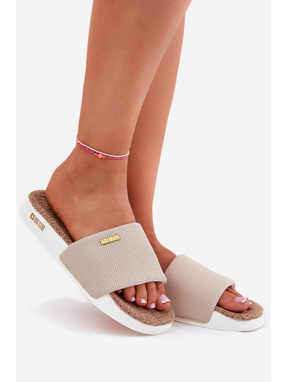 BIG STAR SHOES Ženski natikači Big Star – bež Velikost: