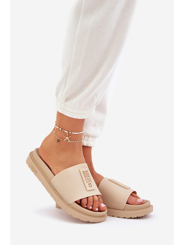 BIG STAR SHOES Ženski natikači Big Star – bež Velikost: