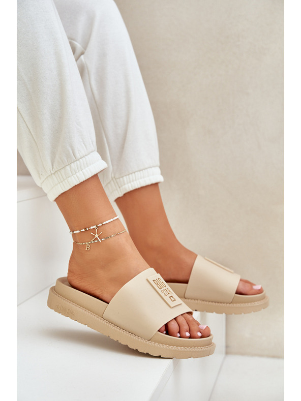 BIG STAR SHOES Ženski natikači Big Star – bež Velikost: