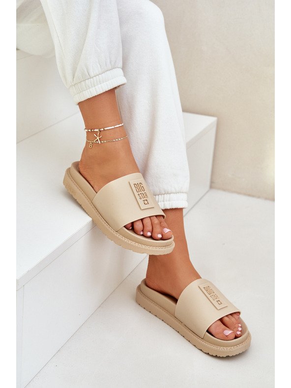 BIG STAR SHOES Ženski natikači Big Star – bež Velikost: