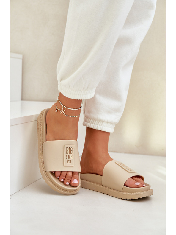 BIG STAR SHOES Ženski natikači Big Star – bež Velikost: