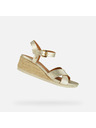 Geox Zlati ženski sandali Geox Ischia Corda