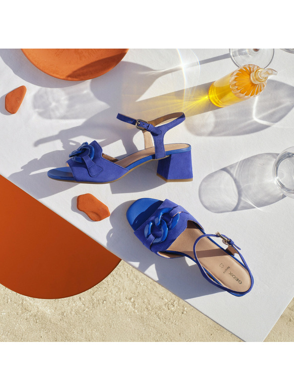 Geox Modro-vijolični ženski sandali Geox New Eraklia 50 T