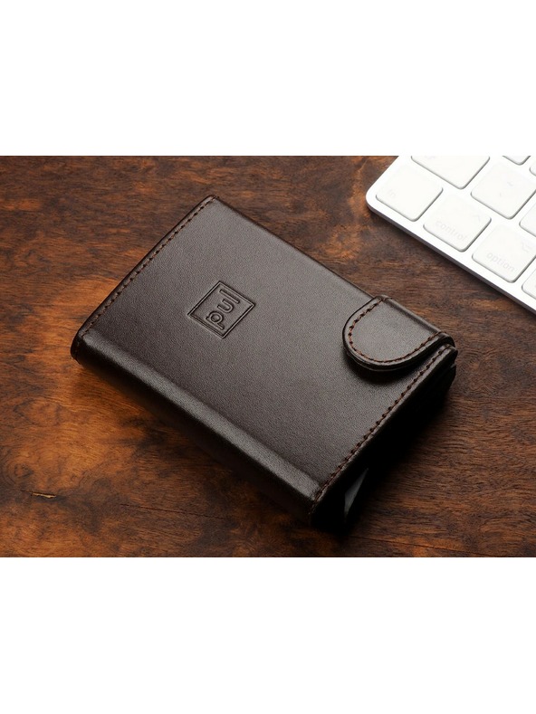 Pularys Moška usnjena denarnica Pularys Solo rjava