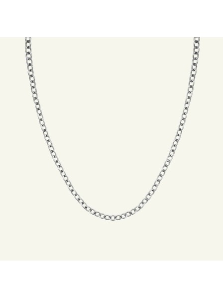 Rosefield Rosefield ogrlica srebrne barve Oval Chainlink JNOCS-J627