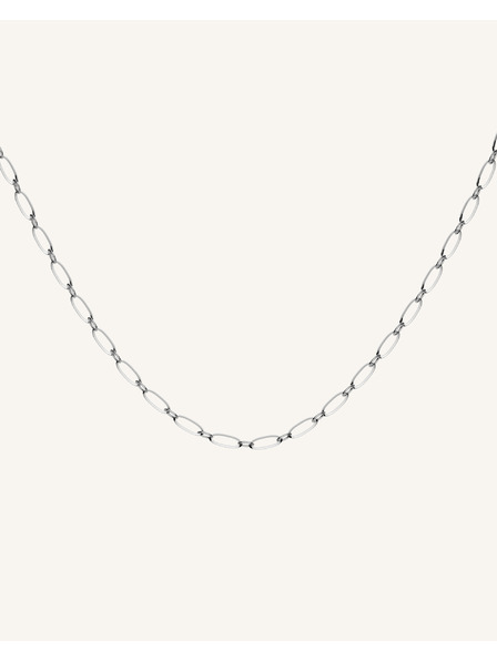 Rosefield Rosefield ogrlica srebrne barve Oval JNOLS-J544