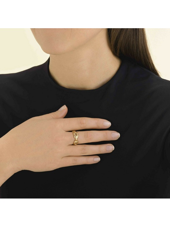 Rosefield Rosefield pozlačen jeklen prstan Velikost: