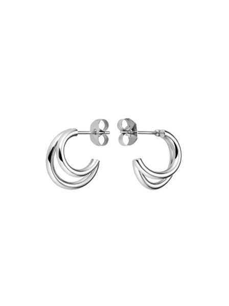 Rosefield Rosefield uhane srebrne barve Double Hoops JEDHS-J576