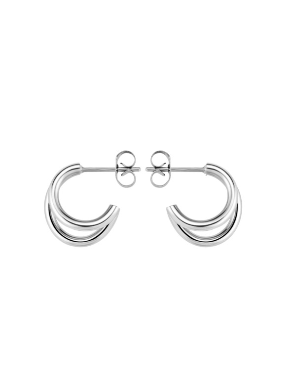 Rosefield Rosefield uhane srebrne barve Double Hoops JEDHS-J576